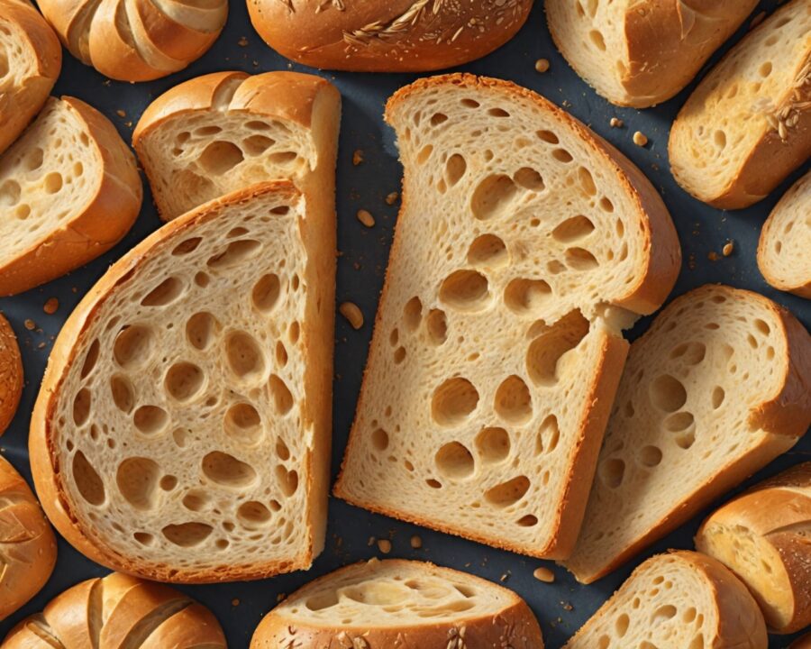 How bread crusts differ molecularly from the center